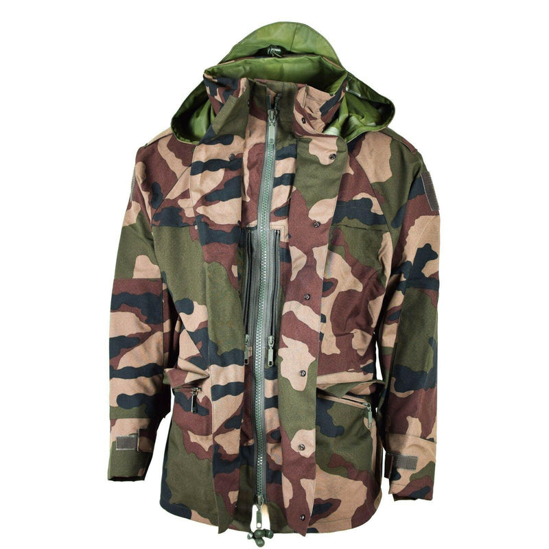 Genuina chaqueta de trilaminato impermeable del ejército francés CAMO GORETEX RAVER CONDEA PARTA