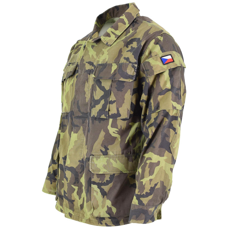 Tropas del ejército checo original chaqueta de campo Patrón de camuflaje de camuflaje Parka Excedente militar