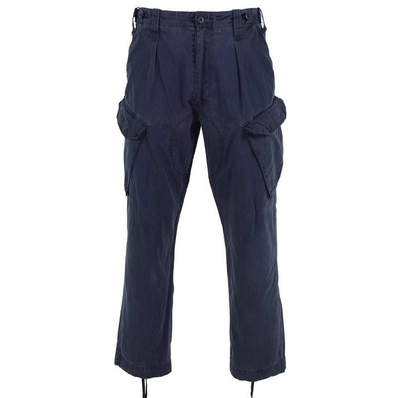 Pantalones de carga militar británico originales Pantalones de trabajo de la Royal Navy pantalones color azul