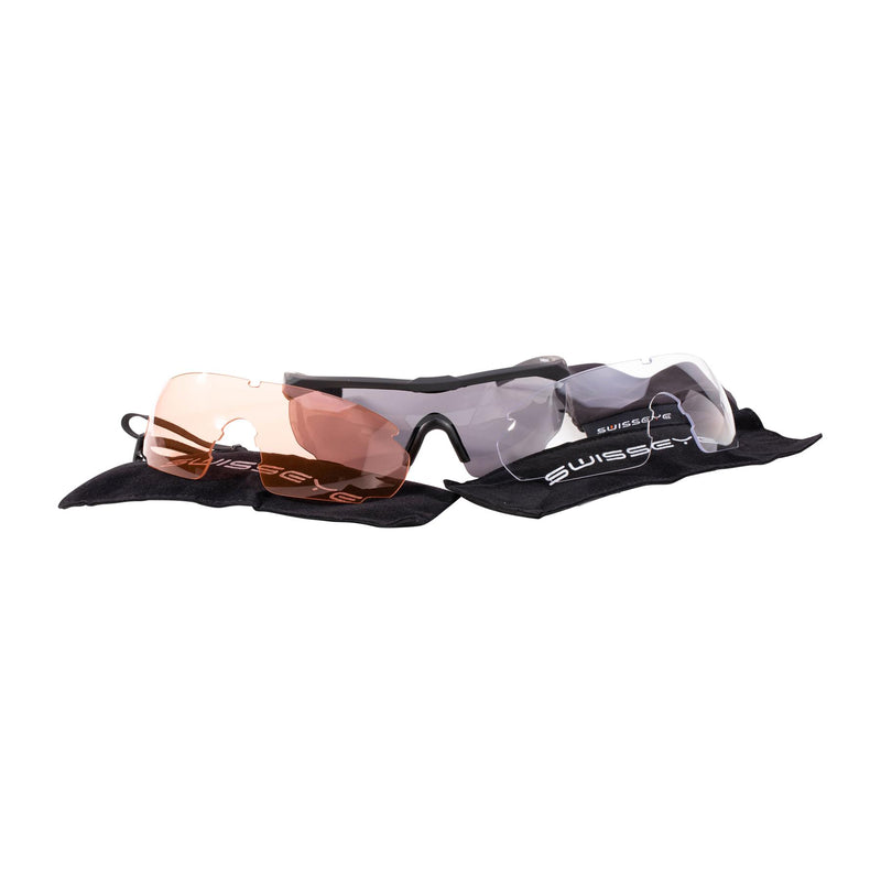 Gafas de seguridad ocular suizo 3 lentes de color anti-fog anti-fog uv Protection