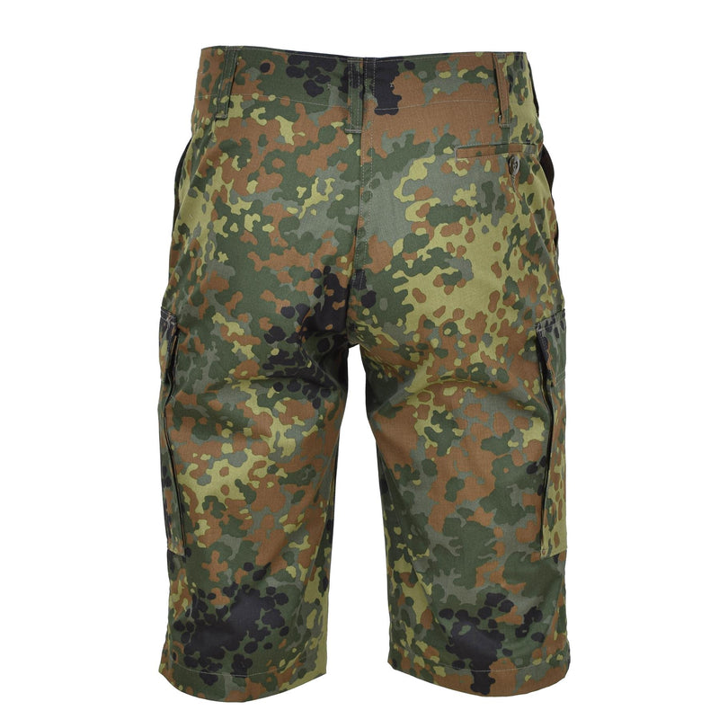 Leo Kohler Portos cortos de rodilla Militar Bermuda Flecktarn Camuflaje