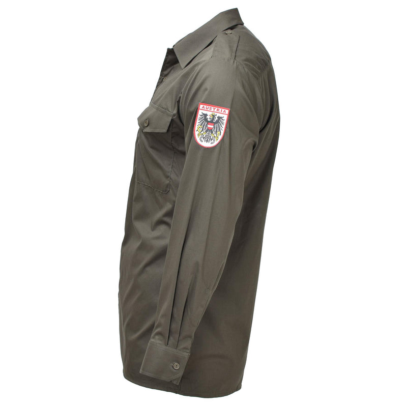 Camisas originales de servicio de campo de oliva militar austriaco Federal Ligero nuevo