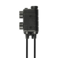 Earmor Adaptador PTT dual Kenwood Baofeng Auriculares tácticos con cable de 2 pines Negro
