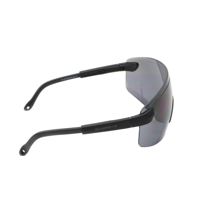 Gafas de protección de oculares suizos con ojo de ojo anchos lentes negros uv400 gafas