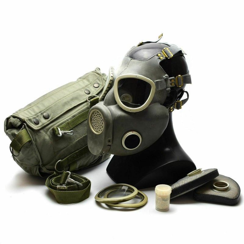 Máscara de gas militar polaca MP-4 Genuino respiratorio Químico gris aceituna OD Nuevo