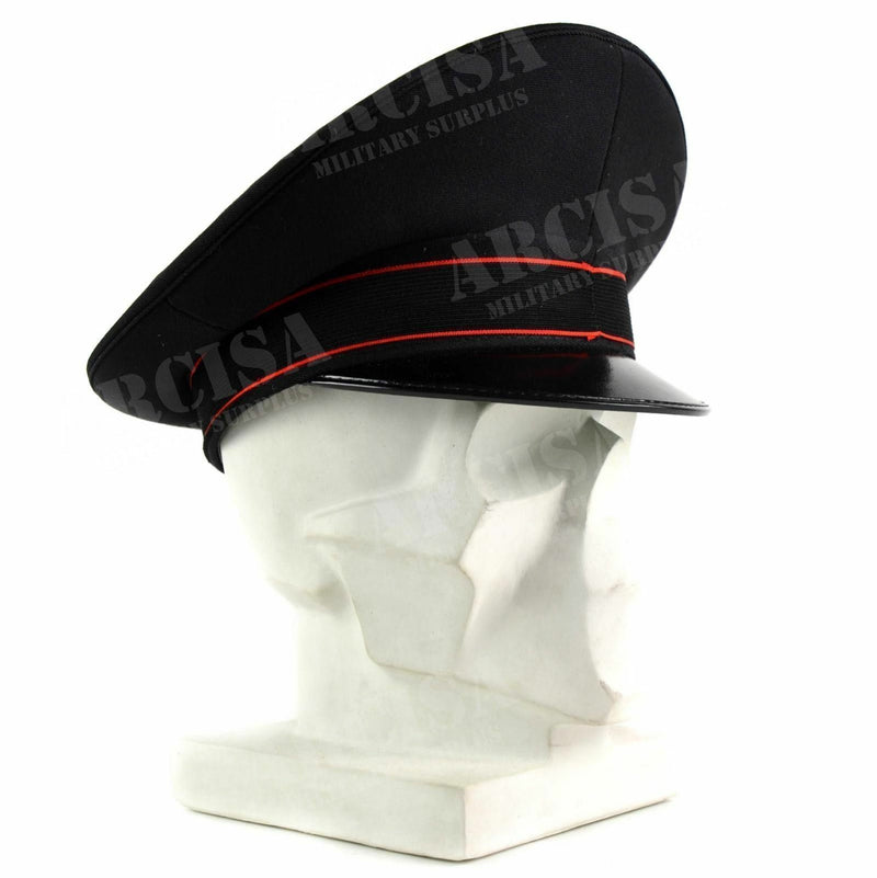 Genuino ejército italiano con pico de pico Policía militar Policía Militar Forage Cap Black New