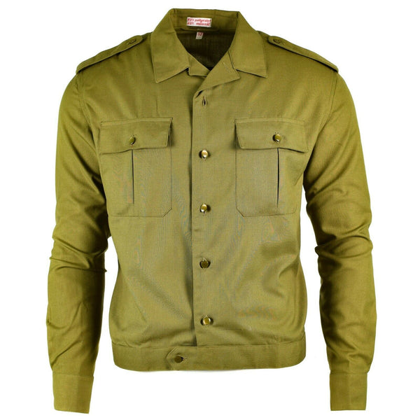 Genuina camisa del ejército húngaro Oficial de color caqui manga larga militar nueva