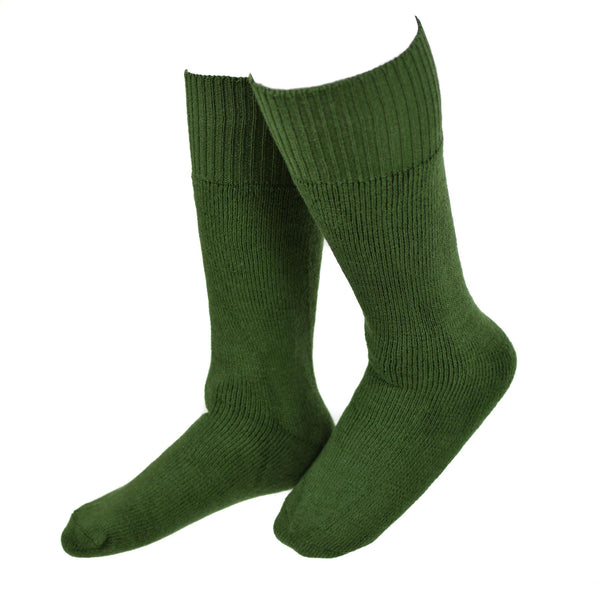 Calcetines del ejército holandés genuino lana verde de lana larga bota tripulación térmica 3-5 paquete nuevo