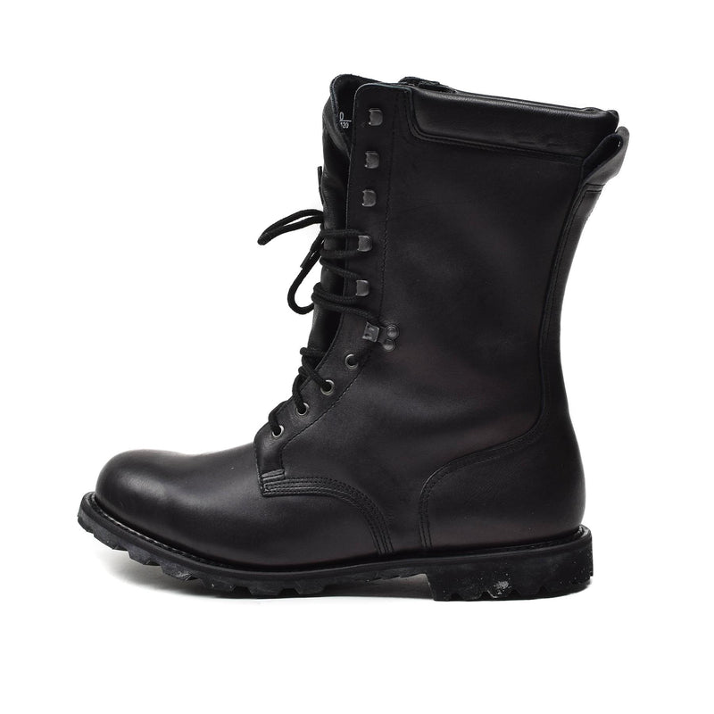 Botas militares francesas originales Calzado de cuero impermeable a mediados de la pantorrilla del ejército