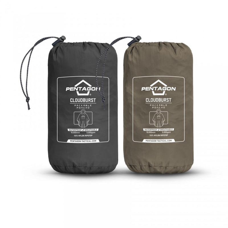 Pentágono CloudBurst Poncho Poncho Implay Detalles reflectantes transpirables