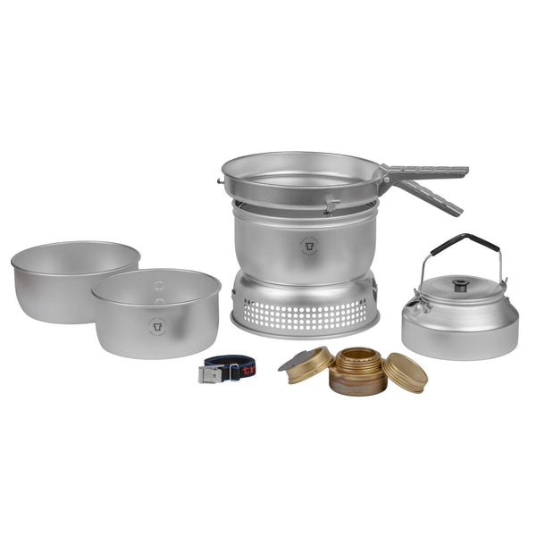 STOVE TRANGIA SET Liquid Fuel Quemador de gasolina Ultralight Compact Pan Wderking