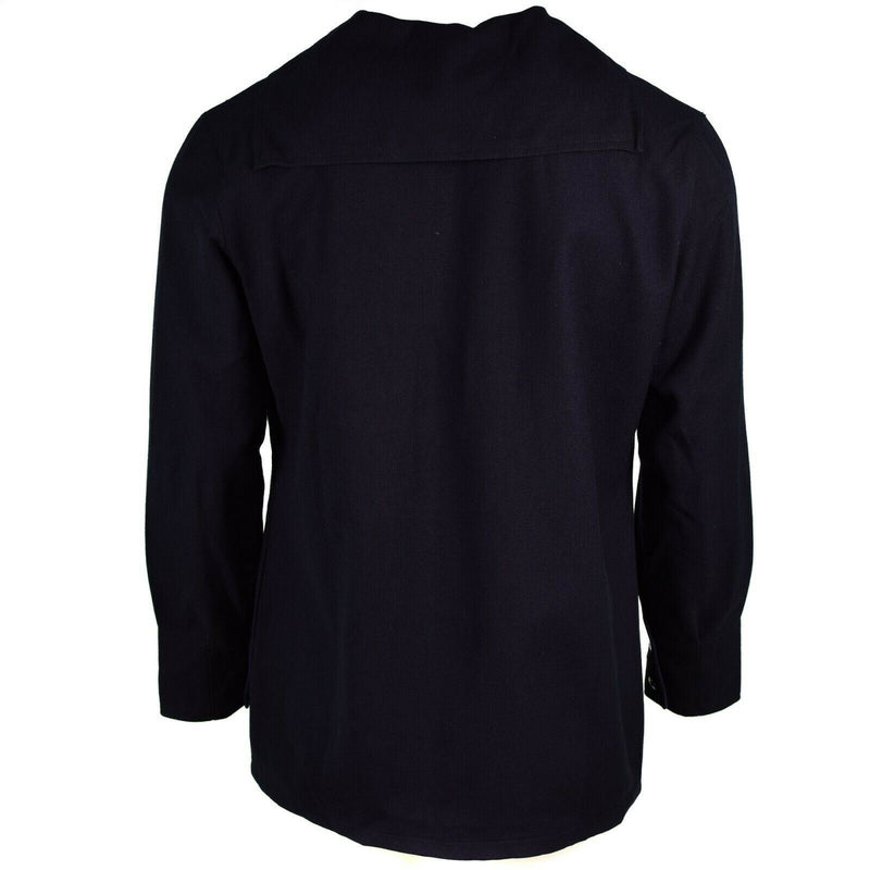 Camisa marina del ejército alemán original Mangas largas de mangas azules azules azules navales marineros