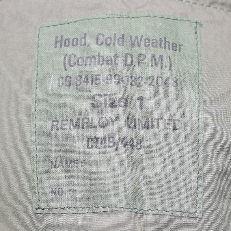 Caperino de clima frío británico DPM Táctica táctica de camuflaje de invierno táctico nuevo