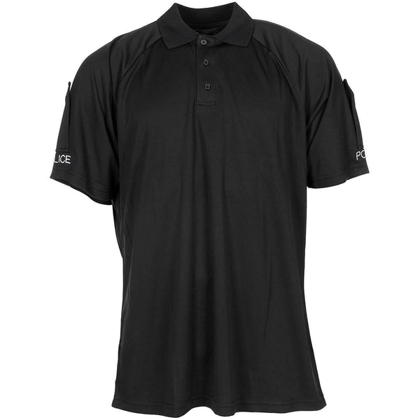 Camiseta original del ejército británico Policía táctica Polos de polo transpirable Negro