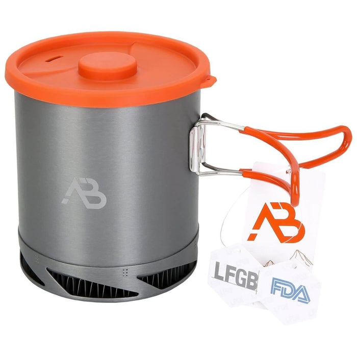 A.Blochl AB - X6 Olla de 1 litro camping senderismo trekking calentamiento rápido aluminio gris NUEVO - GoMilitar
