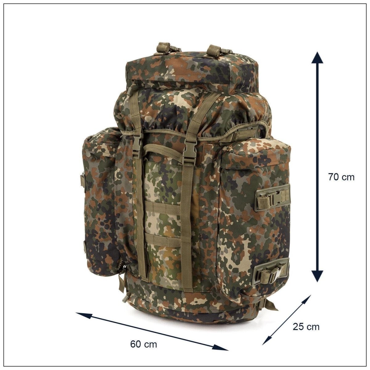 A.Blochl BW Mountain Trekking Rucksack Camping Gran mochila Flecktarn Camuflaje