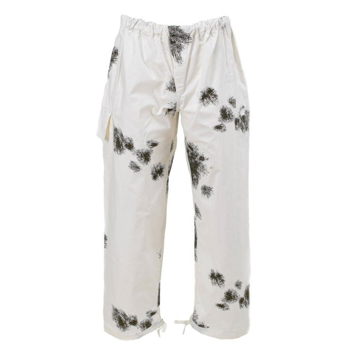 A.Blochl Pantalones estilo ejército alemán camuflaje nieve capa exterior uniforme reversible