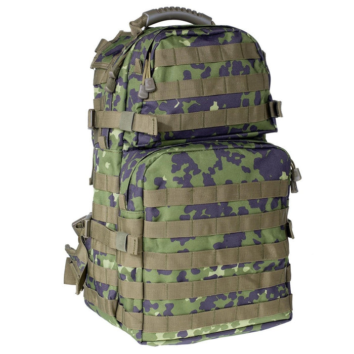 Mochila grande A.Blochl U.S. Assault de 40 L en camuflaje M84 con trabillas Molle y correas acolchadas para uso táctico