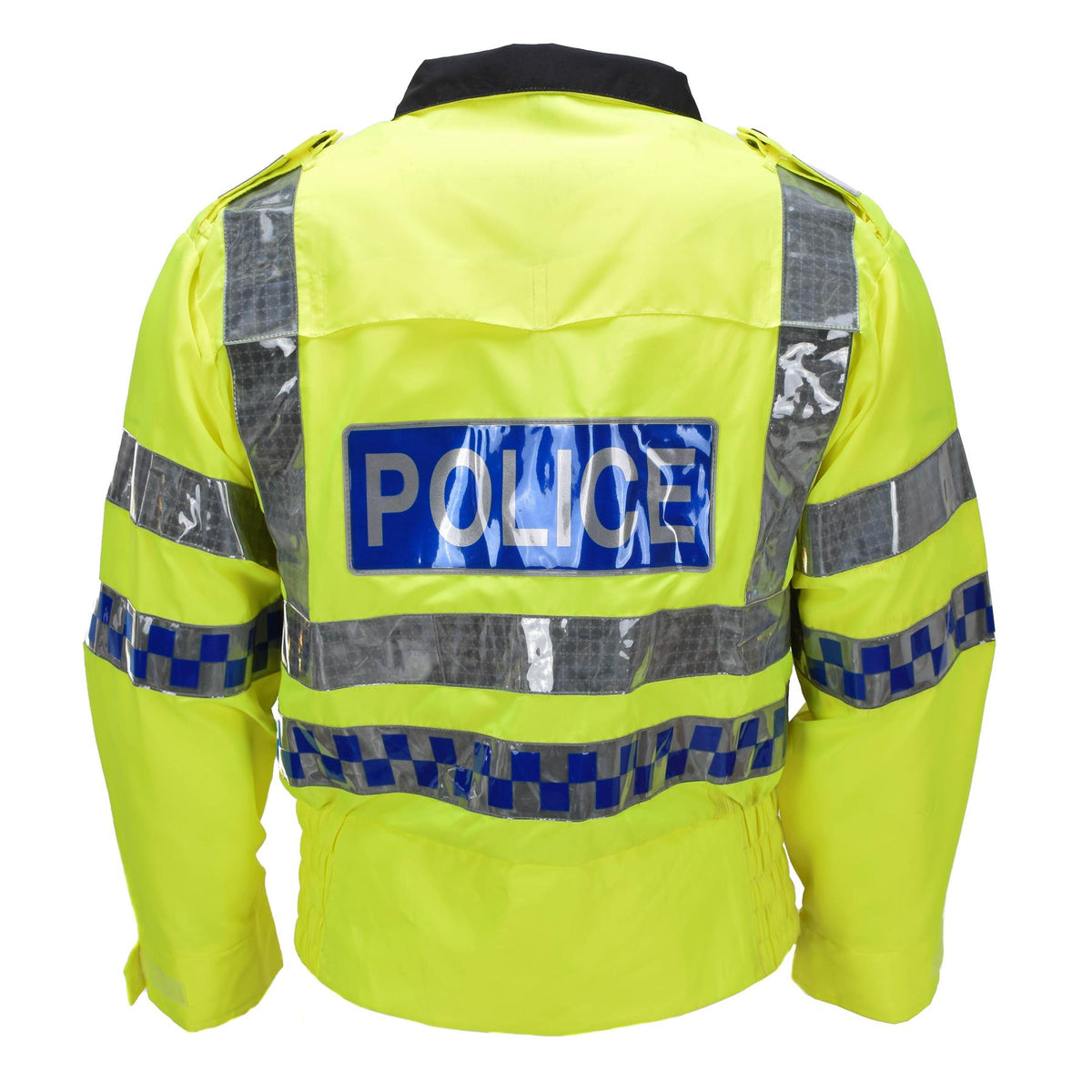Chaqueta de uniforme reflectante de alta visibilidad de la policía escocesa original amarilla