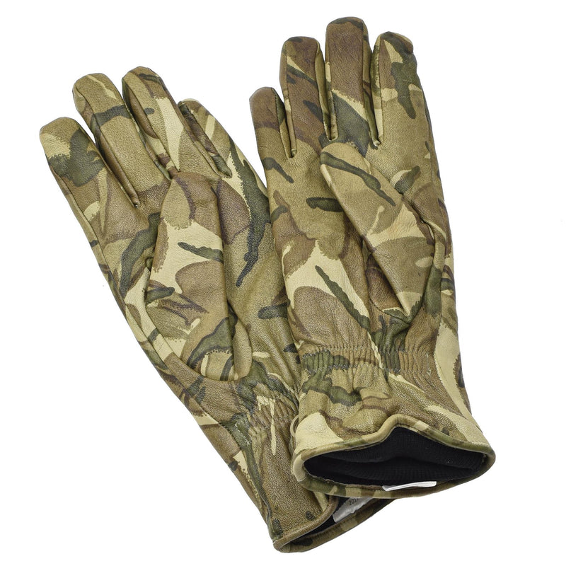Guantes de cuero de combate Mk II genuinos MTP Camuflage Guantes con forrado cálidos
