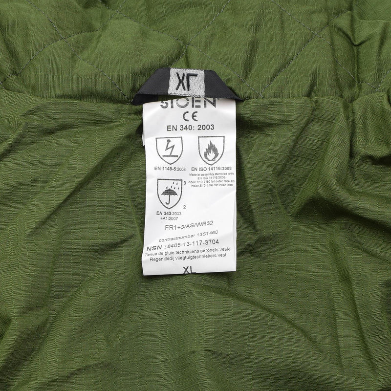 Chaqueta larga de lluvia belga original con Liner Olive Waterproof Field NUEVO
