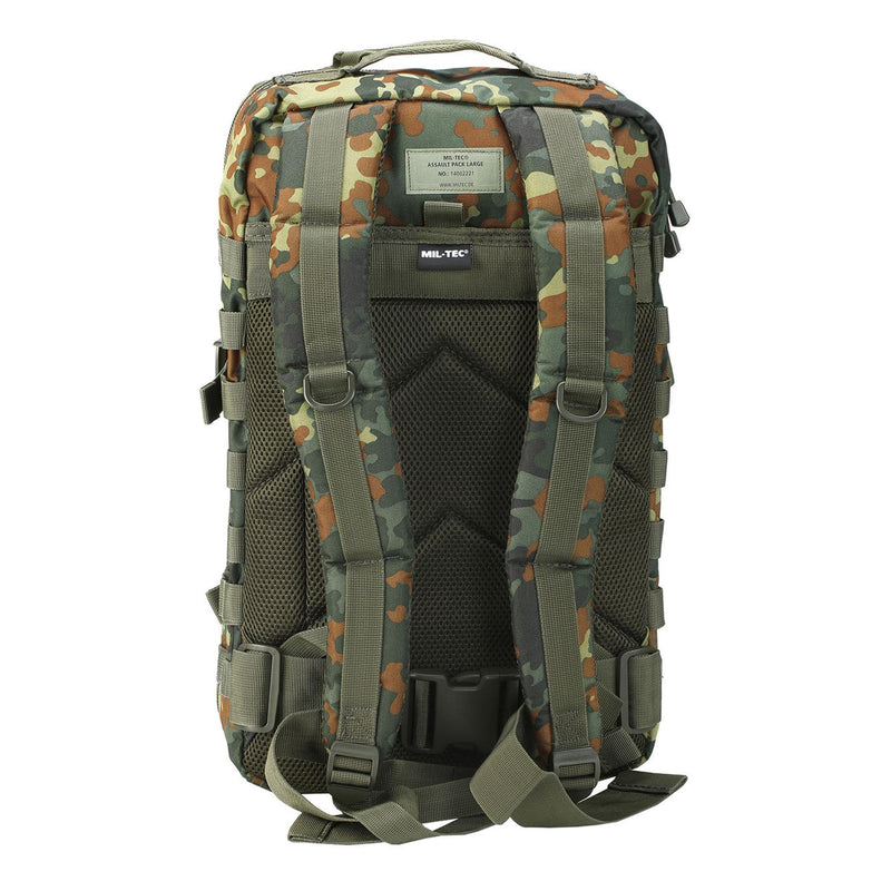 MIL-TEC Asalto de asalto de EE. UU. Ruckking mochila grande 36L mochila Flecktarn Daypack bolso
