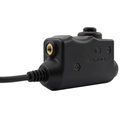 EARMOR M51 Adaptador de comunicación PTT Kenwood Conector de radio de 2 pines Negro