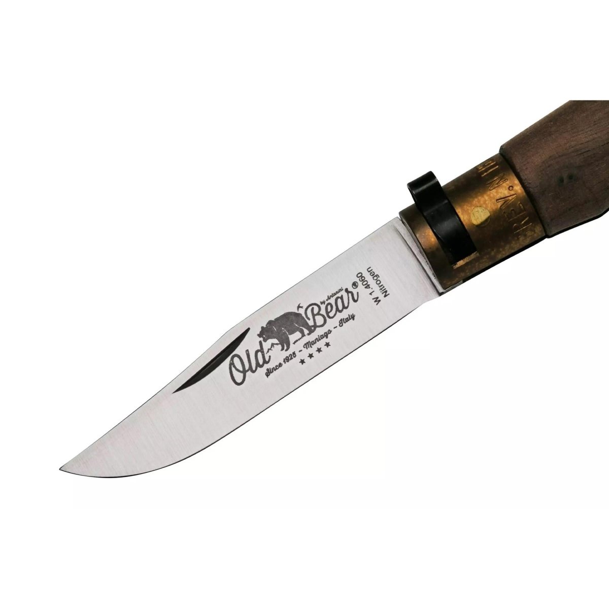 Antonini Navaja Old Bear Hoja de Acero Inoxidable 7cm Mango de Madera de Nogal
