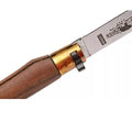 Antonini Old Bear Navaja de bolsillo Hoja de carbono C67 de 8 cm Mango de madera de nogal