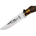 Antonini Old Bear Navaja de bolsillo Hoja de carbono C67 de 8 cm Mango de madera de nogal