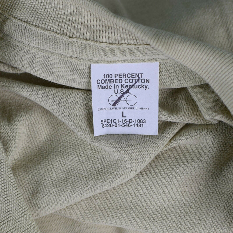 Camiseta genuina del ejército de los EE. UU. Camisa de algodón de color caqui Mangas cortas Militares Nuevo