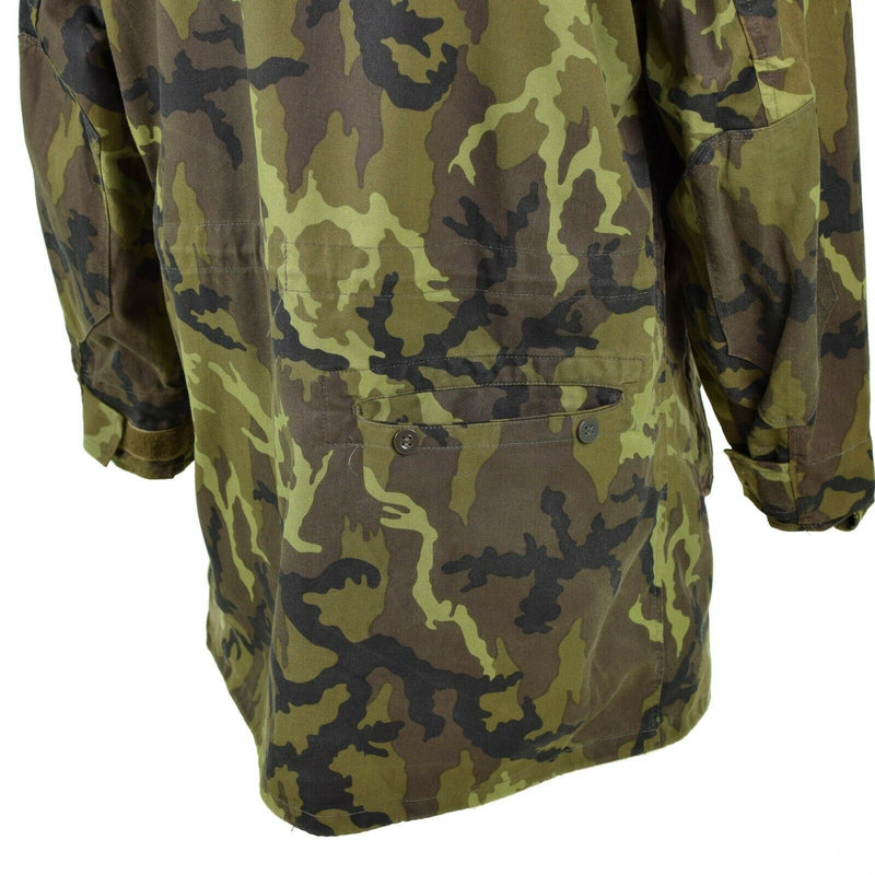 Combate militar del ejército checo original CZ 95 Jacket de campo de camuflaje Parka encapuchado