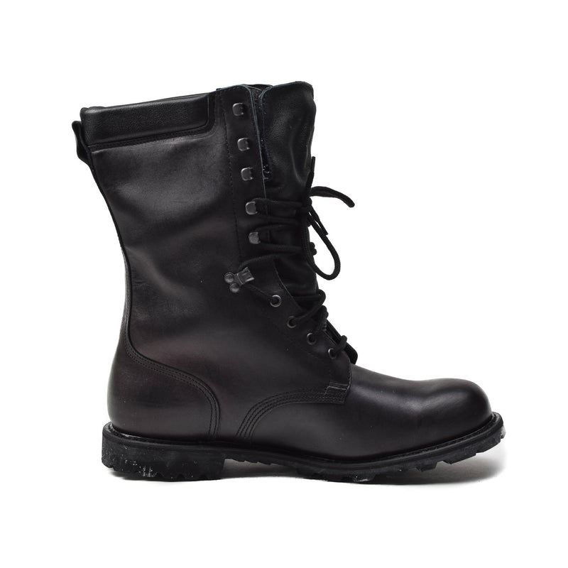 Botas militares francesas originales Calzado de cuero impermeable a mediados de la pantorrilla del ejército