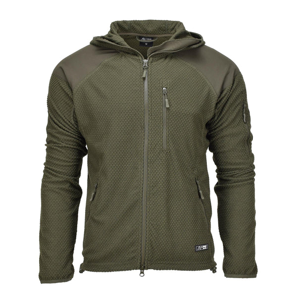BLOCHL Brand Militar Military Fleece Chaqueta termal con capucha Oliva reforzada nueva