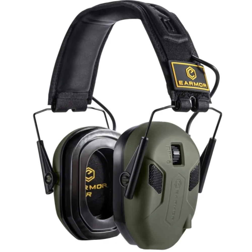 EARMOR M300X Protector Auditivo Electrónico 24dB NRR Trabajo Exterior Follaje Verde