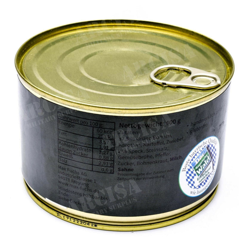 Ejército de ración de emergencia Survival Food Bean Bean Stew con Bacon 400G Can