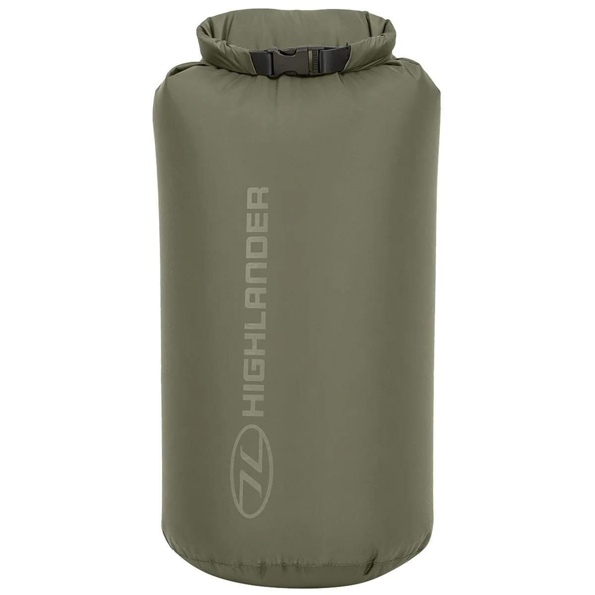 Bolsas impermeables militares escocesas originales, 1 L – 40 L, parte superior enrollable, hebilla de liberación rápida, color verde oliva
