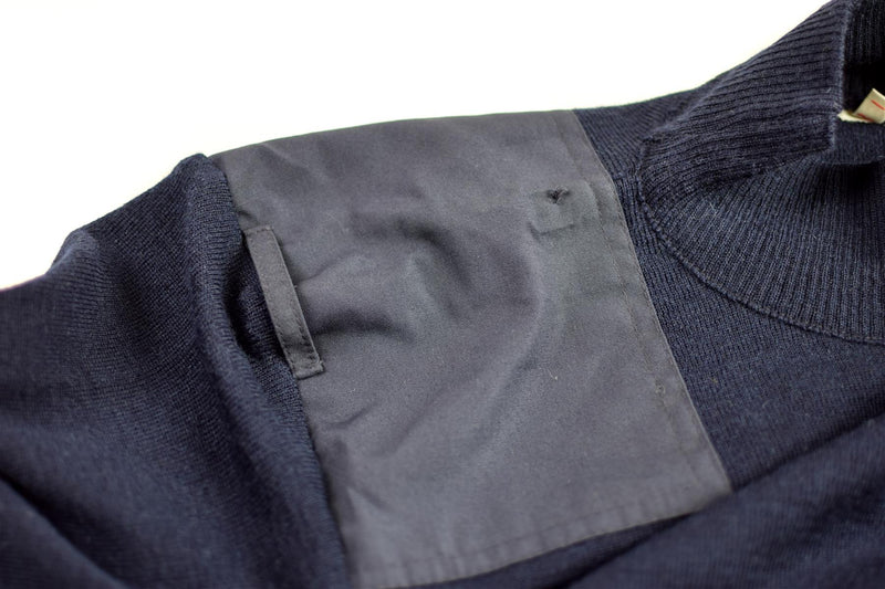 Genuino jersey del ejército holandés Jumper azul suéter militar Oficial de cuello redondo