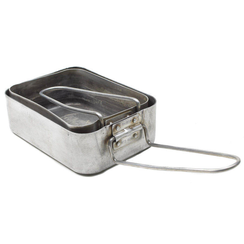 Original británico Militar Mess Tins Placa de senderismo de aluminio Camping Outdoor Pan