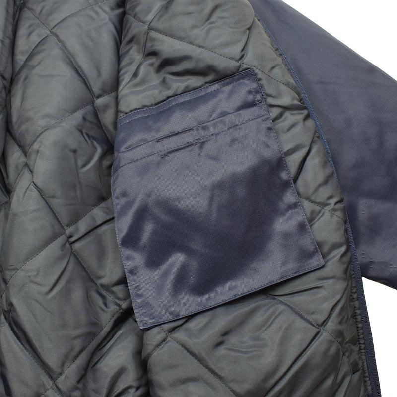 Marca Lambert French Air Forces Bomber Jacket Blue Warm Warm Pilot Piloting Uniforme