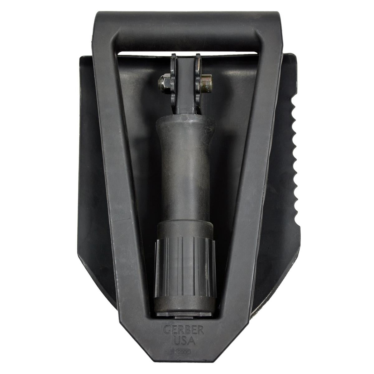 Pala plegable militar original de EE. UU. Sistema de 3 etapas Eje de gama alta negro