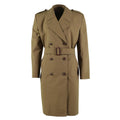 Gabardina formal original del ejército holandés abrigo de oficial excedente militar marrón NUEVO