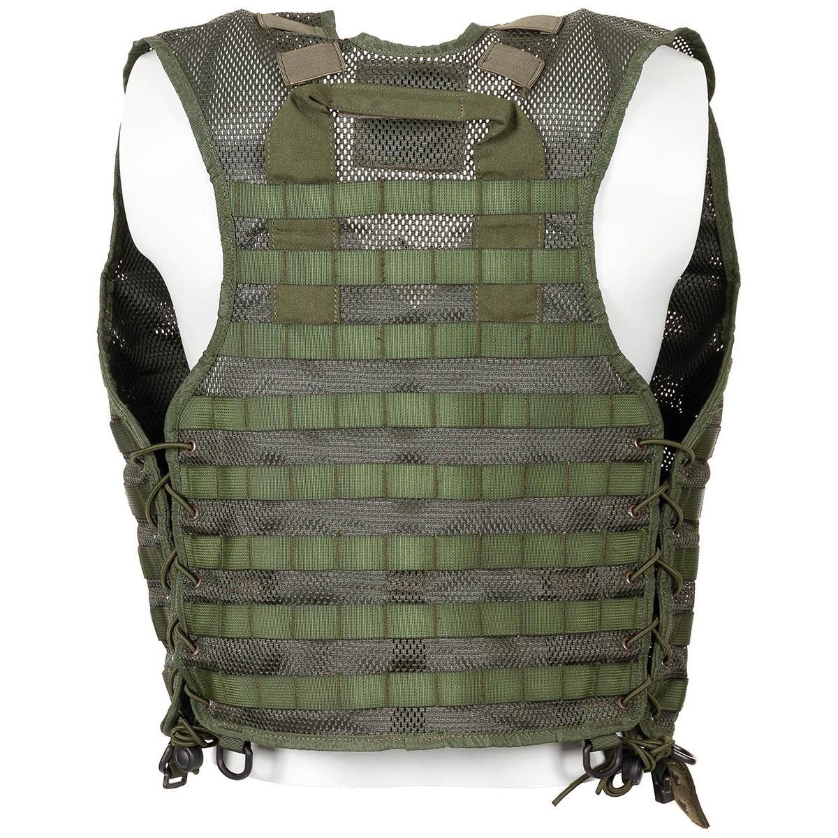 Chaleco de combate modular militar holandés original, 10 bolsas incluidas, camuflaje DPM