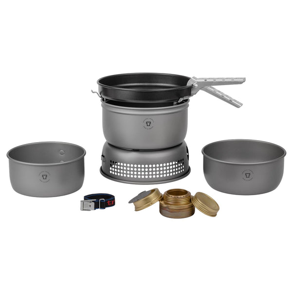 Kit de estufa de mochilas de Trangia Juego de aluminio de aluminio Ligeros de cocina para acampar