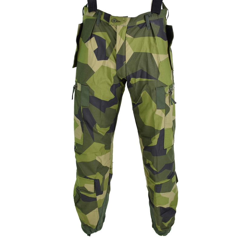 Pantalones de petrolero térmicos suecos originales M90 Splinter Camuflage BDU Pantalones Nuevos