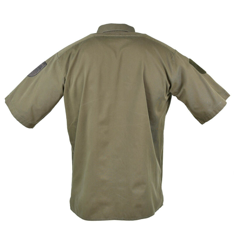 Genuina camisa del ejército austriaco M65 O.D Combate Militar de manga corta Olive Bdu