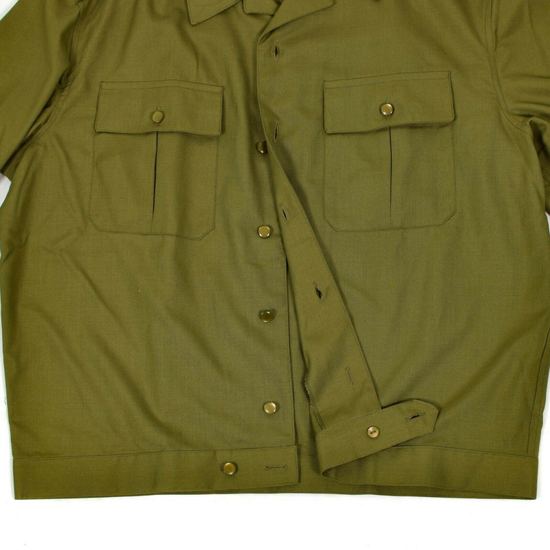 Genuina camisa del ejército húngaro Oficial de color caqui manga larga militar nueva