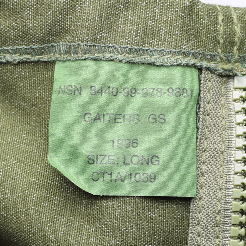 Gaiters del ejército británico genuino lienzo Od oliva excedente militar Combat nuevo