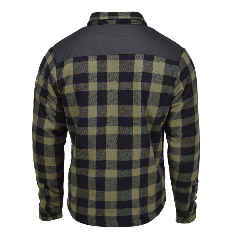 MIL-TEC Alemania Militar Lumberjack Chaqueta a cuadros Aparecido Black Black Olive NUEVO