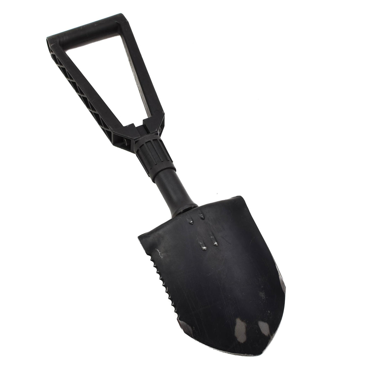 Pala plegable militar original de EE. UU. Sistema de 3 etapas Eje de gama alta negro